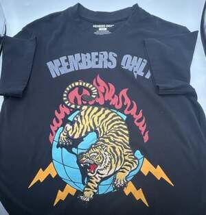 Members Only Men's Tiger Graphic T-Shirt in Black